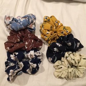 Large Floral Scrunchies